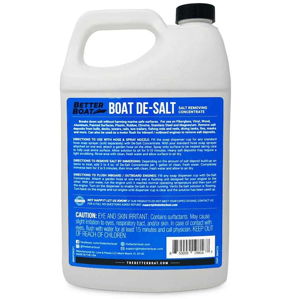 Better Boat Salt Remover for Boats Concentrate 1 Gallon, Marine DeSalt Flushe…