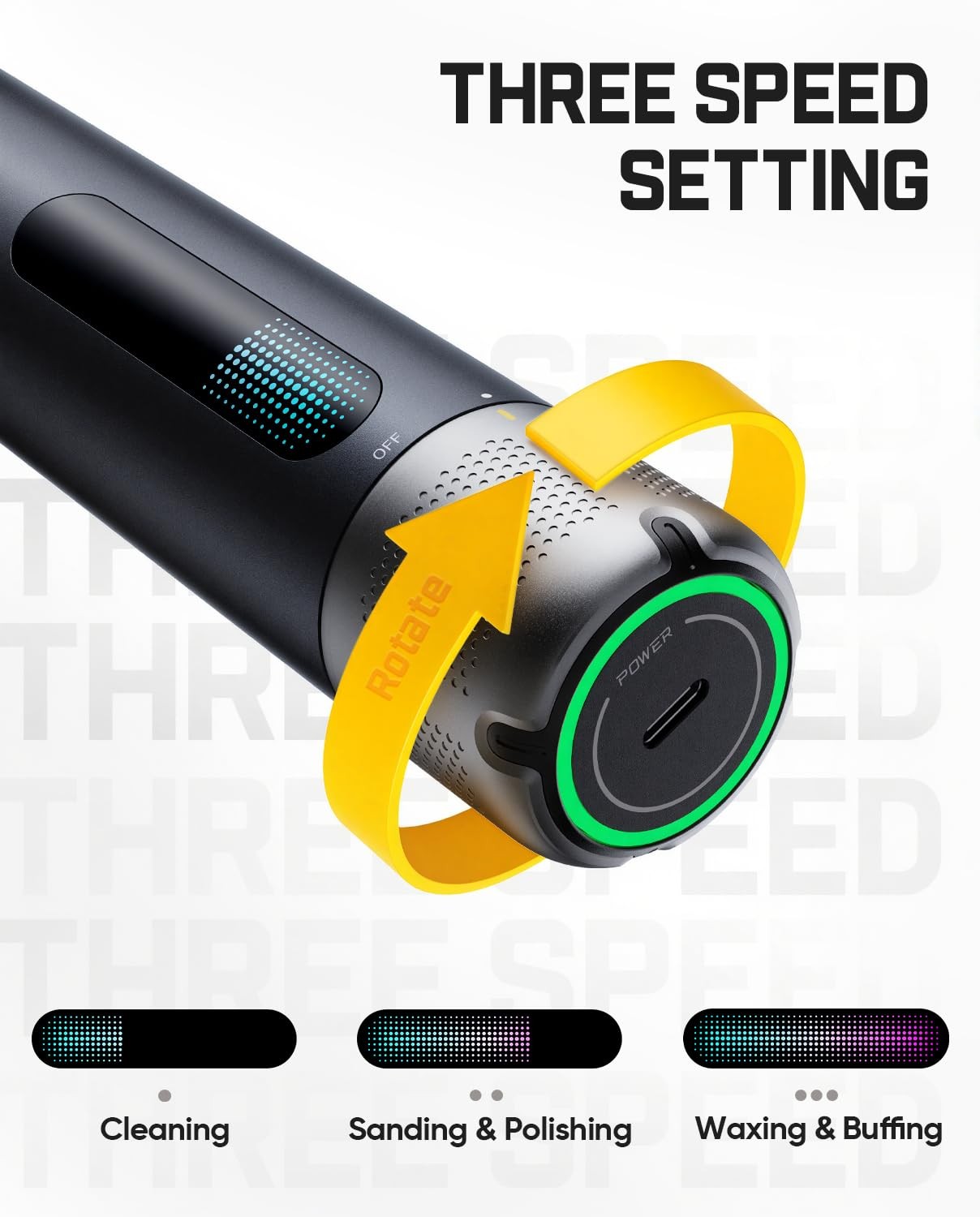 Fanttik P10 Pro Mini Car Buffer Polisher, 4000mAh Cordless Rotary Car Polishe…