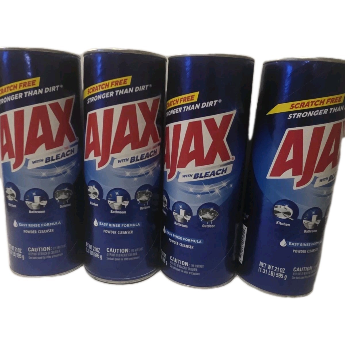 Ajax With BLEACH Bathroom Outdoor Kitchen Cleaner 4 Pack 21oz