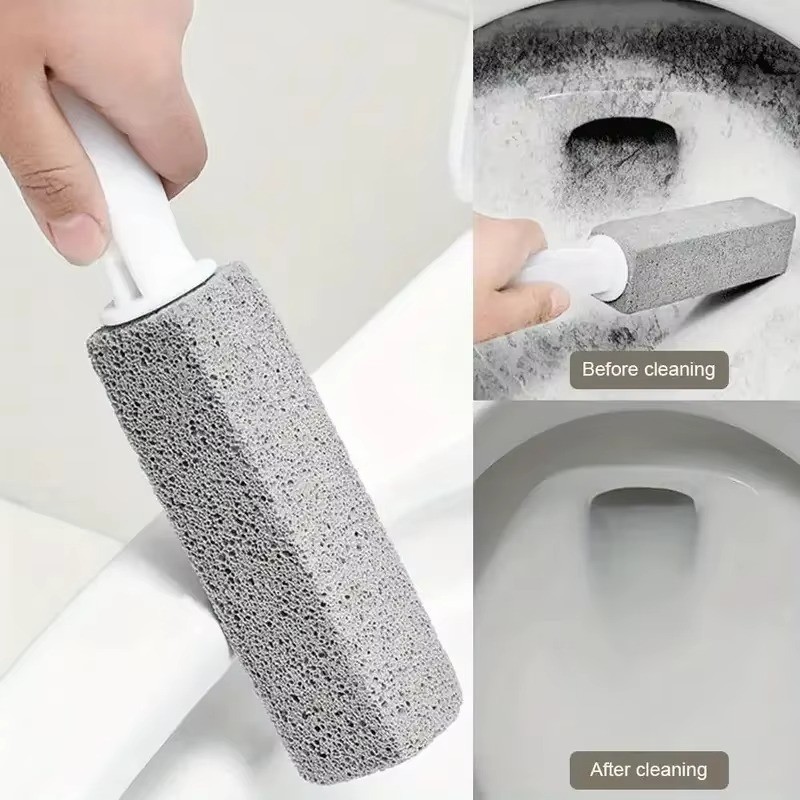 2 Pcs Pumice Stone Cleaning Heavy Duty Handle Toilet Scouring Stain Remover Tool