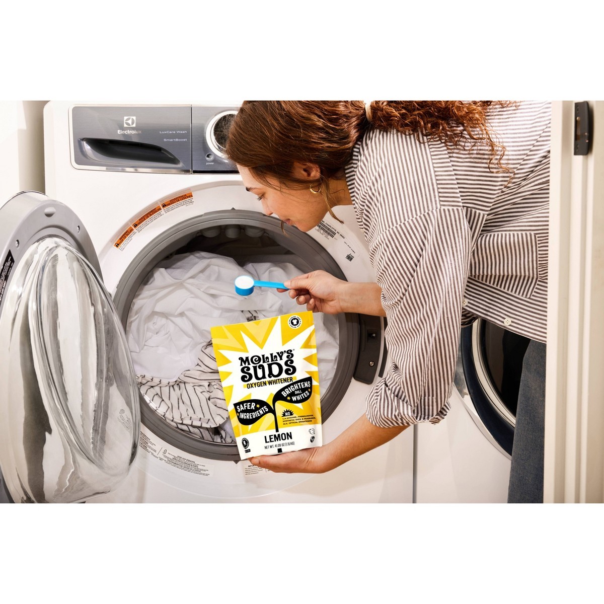 Molly’s Suds Oxygen Whitener – Lemon – 41oz: Bleach Alternative,Dye-Free