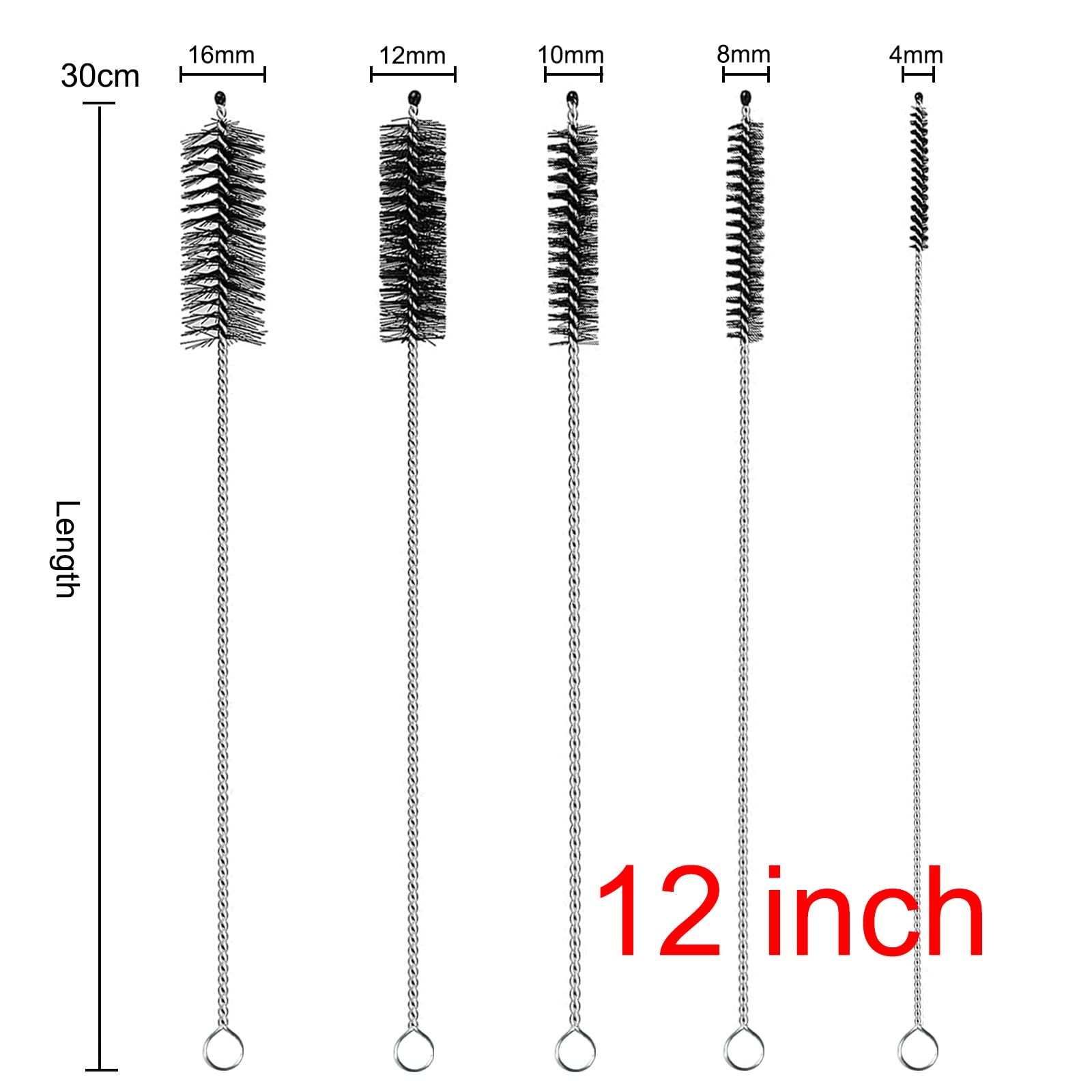 Straw Cleaner Brush Extra Long 12 Inch 10 Pcs Straw Cleaner Brush Bristles Diame