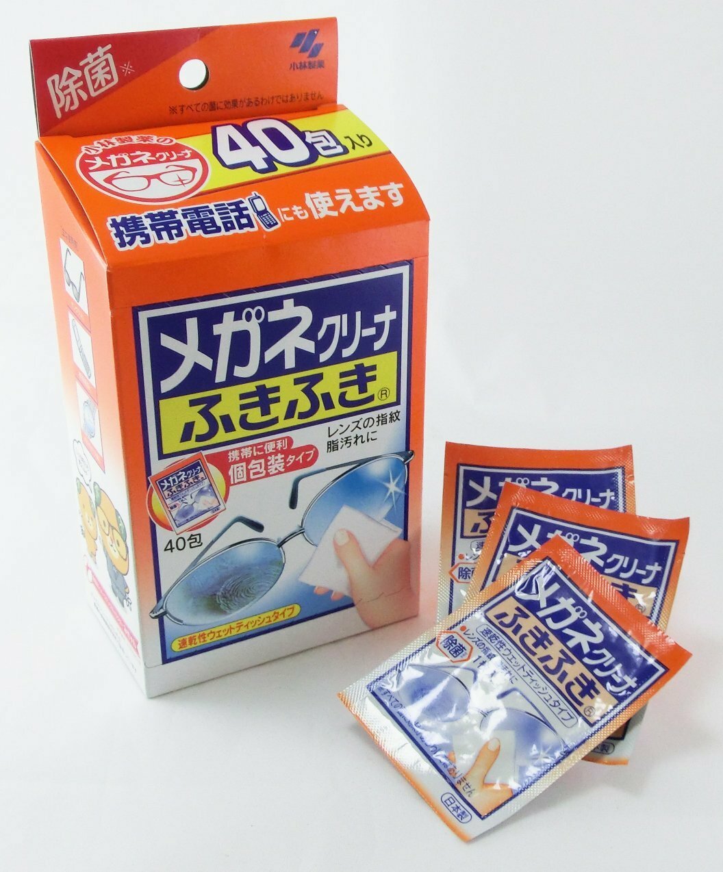 Kobayashi Japan Glasses Cleaner Fukifuki 40 sheetsHealth and Personal Care