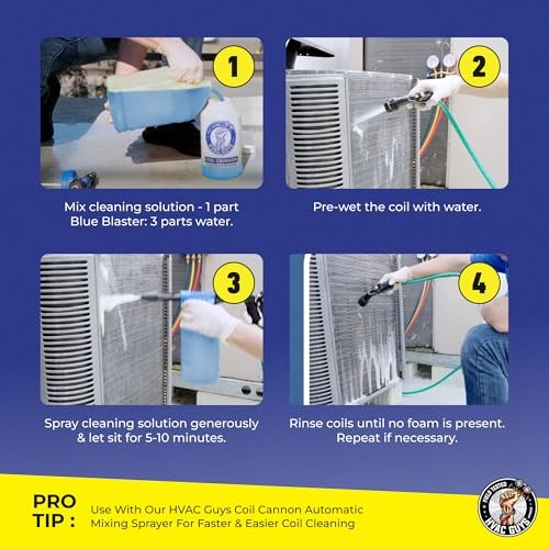 Blue Blaster AC Coil Cleaner Foam Quart 3:1 Concentrate for Outdoor HVAC Units