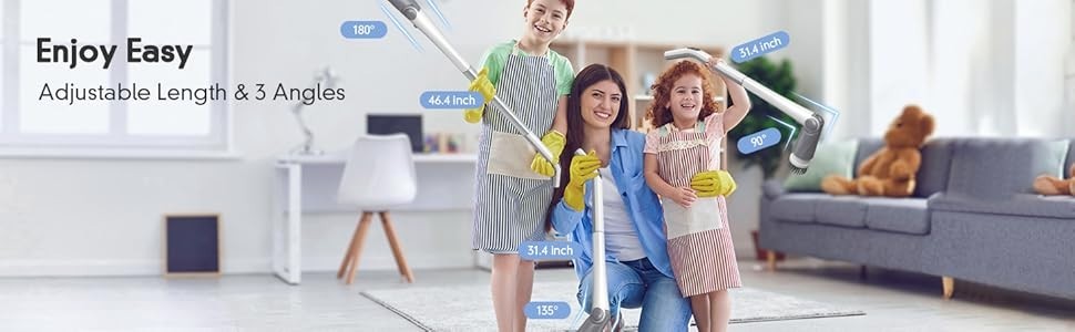 Electric Spin Scrubber Shower Scrubber Digital Display 5 Brush Heads Deep Clean