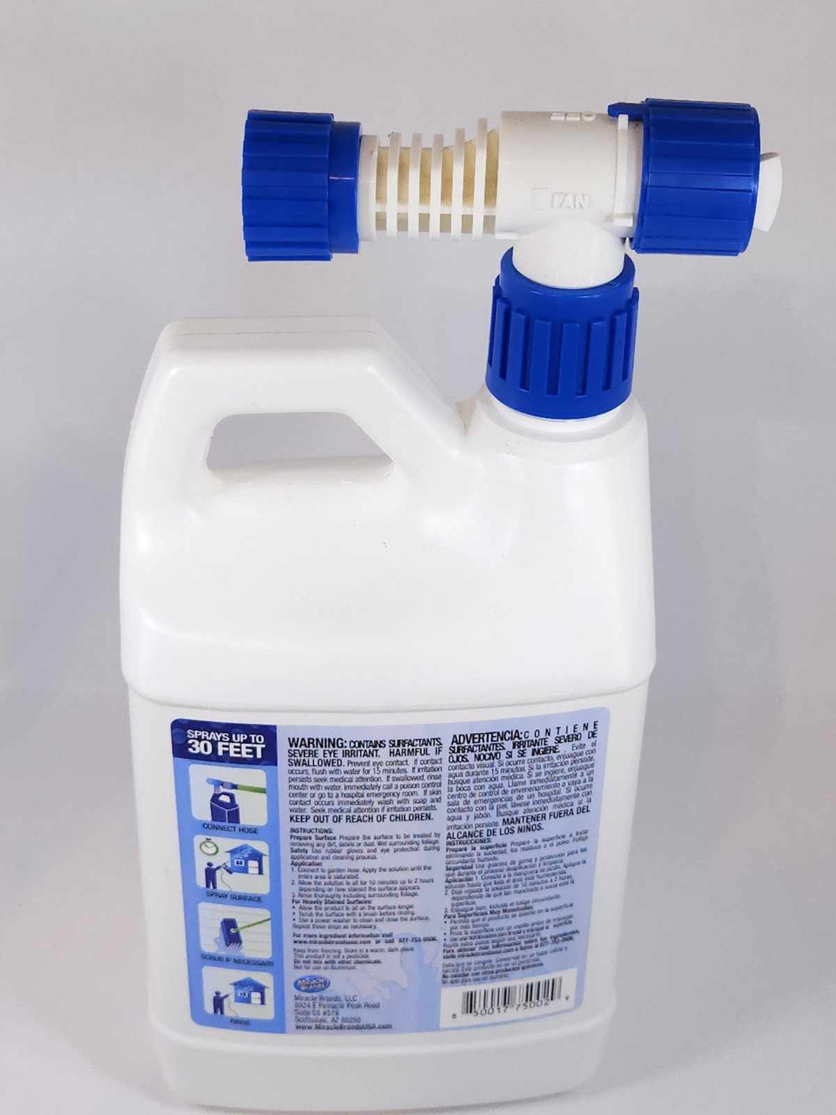 Outdoor Cleaner Spray-On Concentrate 64oz Algae Mold Mildew Stain Remover