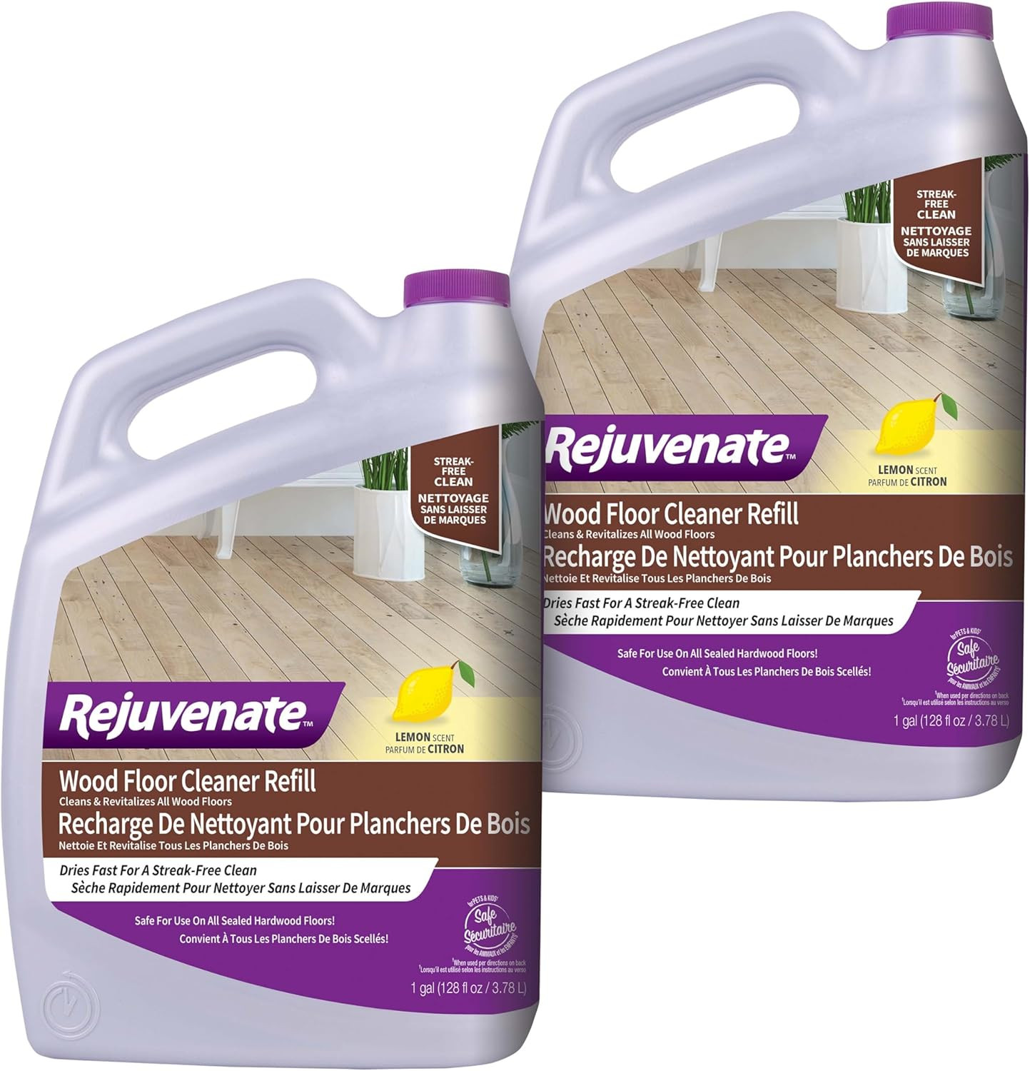 Wood Floor Cleaner Refill, 1 Gallon, Cleans and Protects All Sealed Hardwood Flo