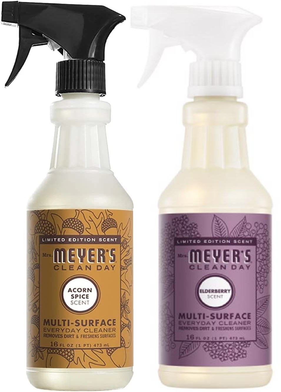 MRS. MEYER’S Clean Day Multi-Surface Cleaner 16oz 2pc Elderberry & Acorn Spice