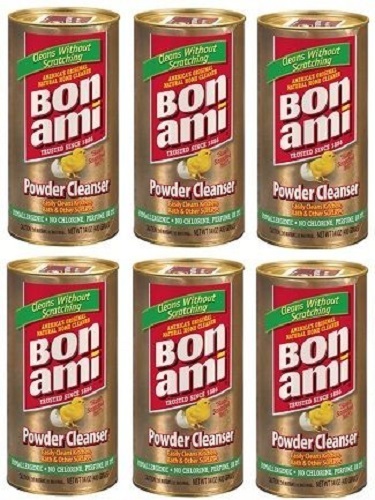 (6) cans Bon Ami 04410 14 Oz Polishing Cleanser Cleaning Powder