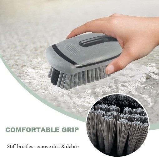 Cleaning Brush, Carpet Brush for Car Interior and Home, Couch (Gray)Color: Gray