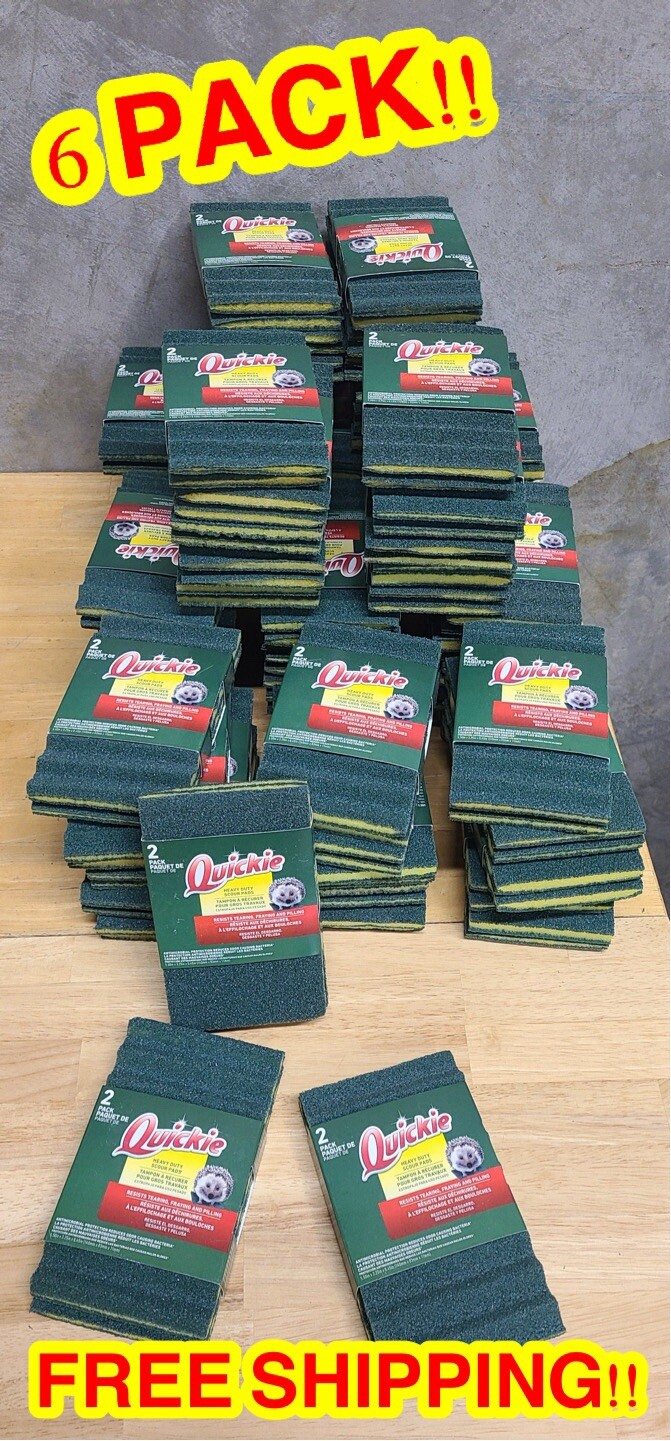 Quickie (6 PACK) Heavy-Duty Scour Pads