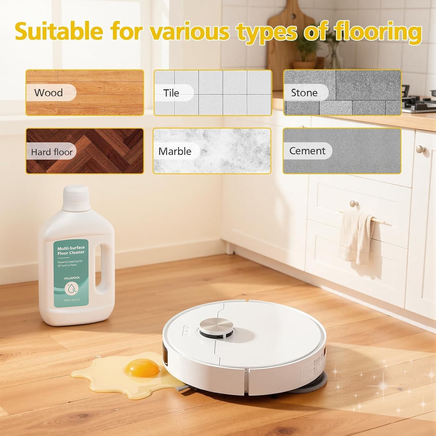 Floor Cleaning Solution with Dreame All Robot Vacuums & Wet Dry Vacuums, Resi…