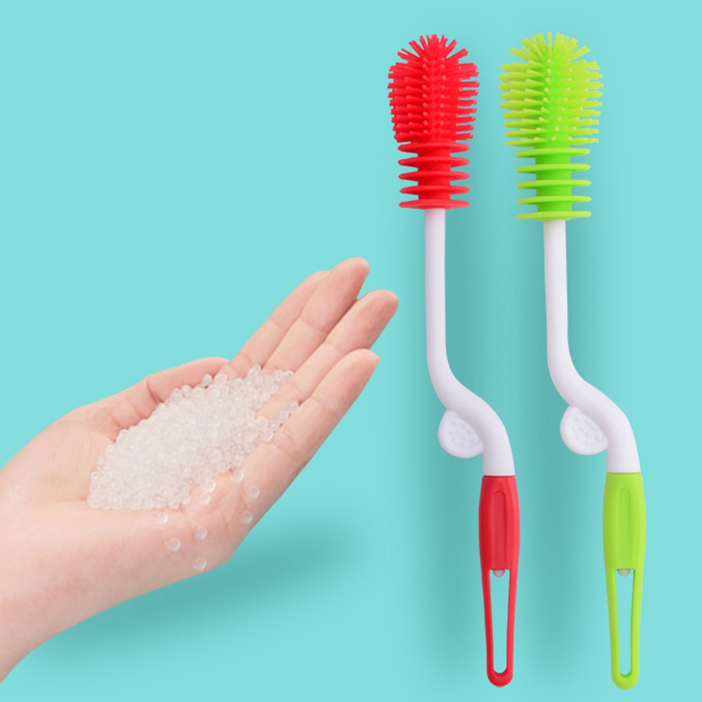 Household Cleaning Brush Silicone Bottle Cleaner Cup Scrubbing Tool