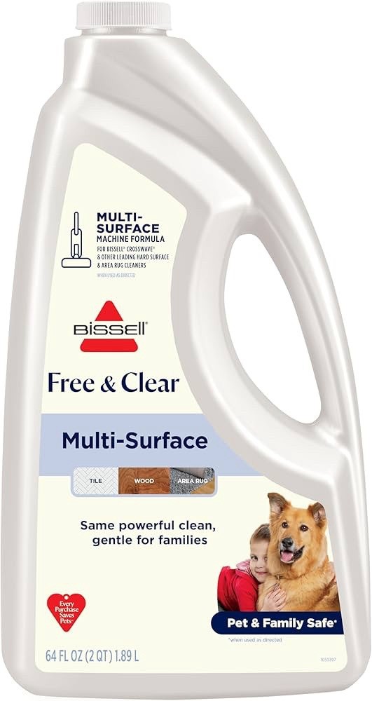 BISSELL Fresh Free & Clear Crosswave Multi-Surface Formula – 64 fl oz