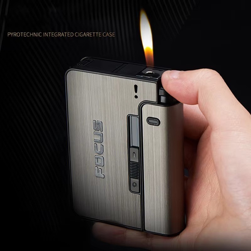 Automatic Cigarette Case – Metal Holder Box for 10 King Size