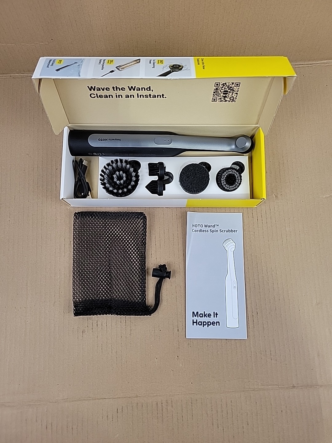 Hoto Wand Cordless Spin Scrubber