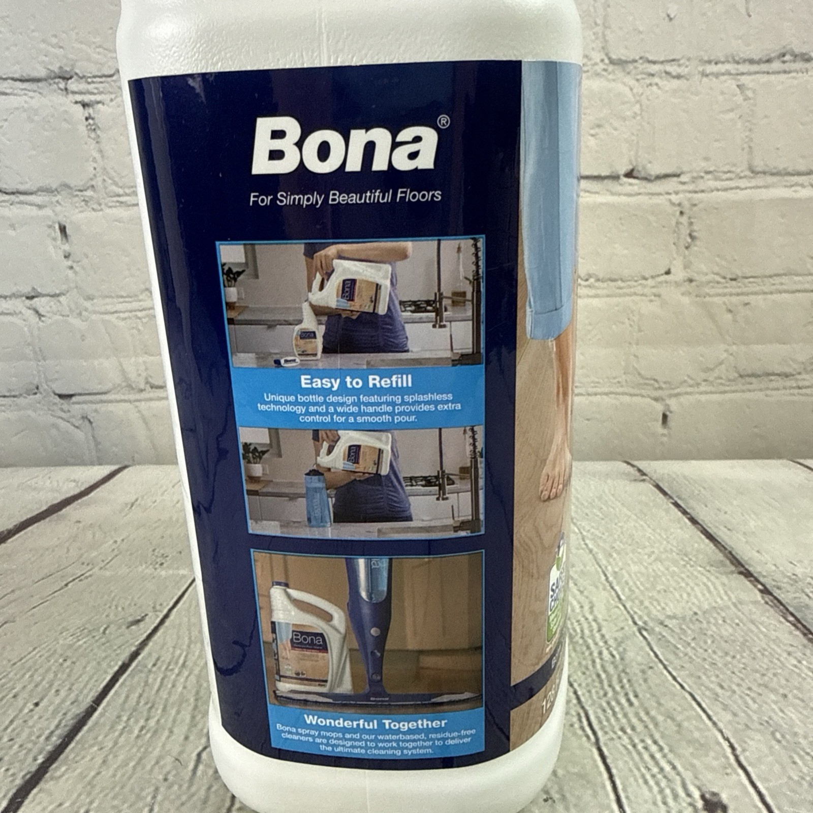 Bona Hardwood Floor Cleaner Refill – 128 fl oz 128 Fl Oz (Pack of 1),