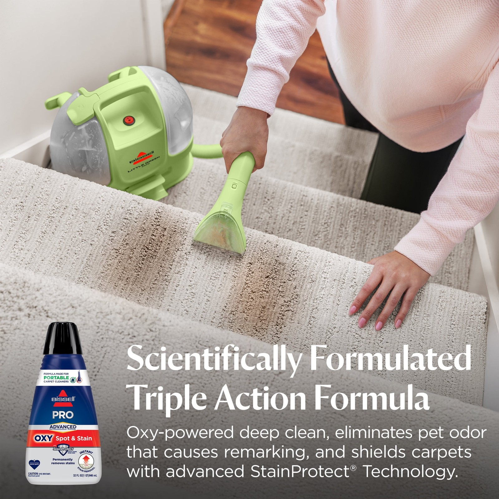 4 pack BISSELL Advanced Pro Oxy Spot and Stain Cleaner with StainProtect, Port
