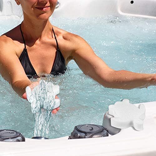 16-Piece Oil Absorbing Sponge for Hot Tub, Swimming Pool, and Spa – White