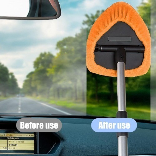 Car Windshield Cleaner Tool, Vehicle Window Detailing Cleaning K Color: Orange