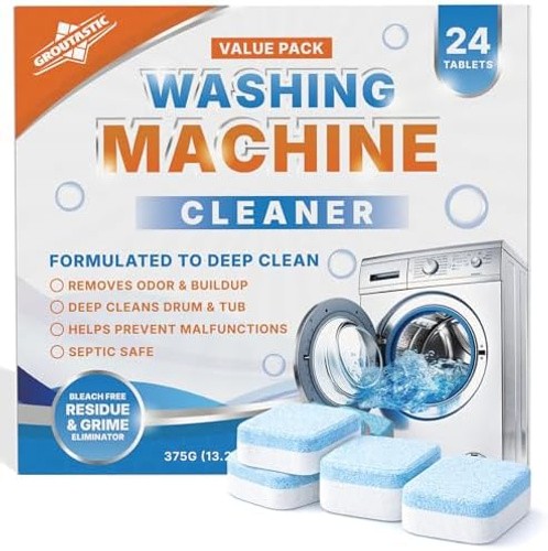 Washing Machine Cleaner Tablets 24 Count – Descaler & Deep Cleaner for Front …