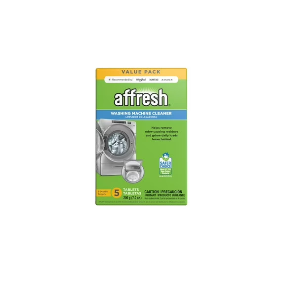 Affresh Washing Machine Cleaner Tablets 5 Count Removes Odor & Grime Value Pack