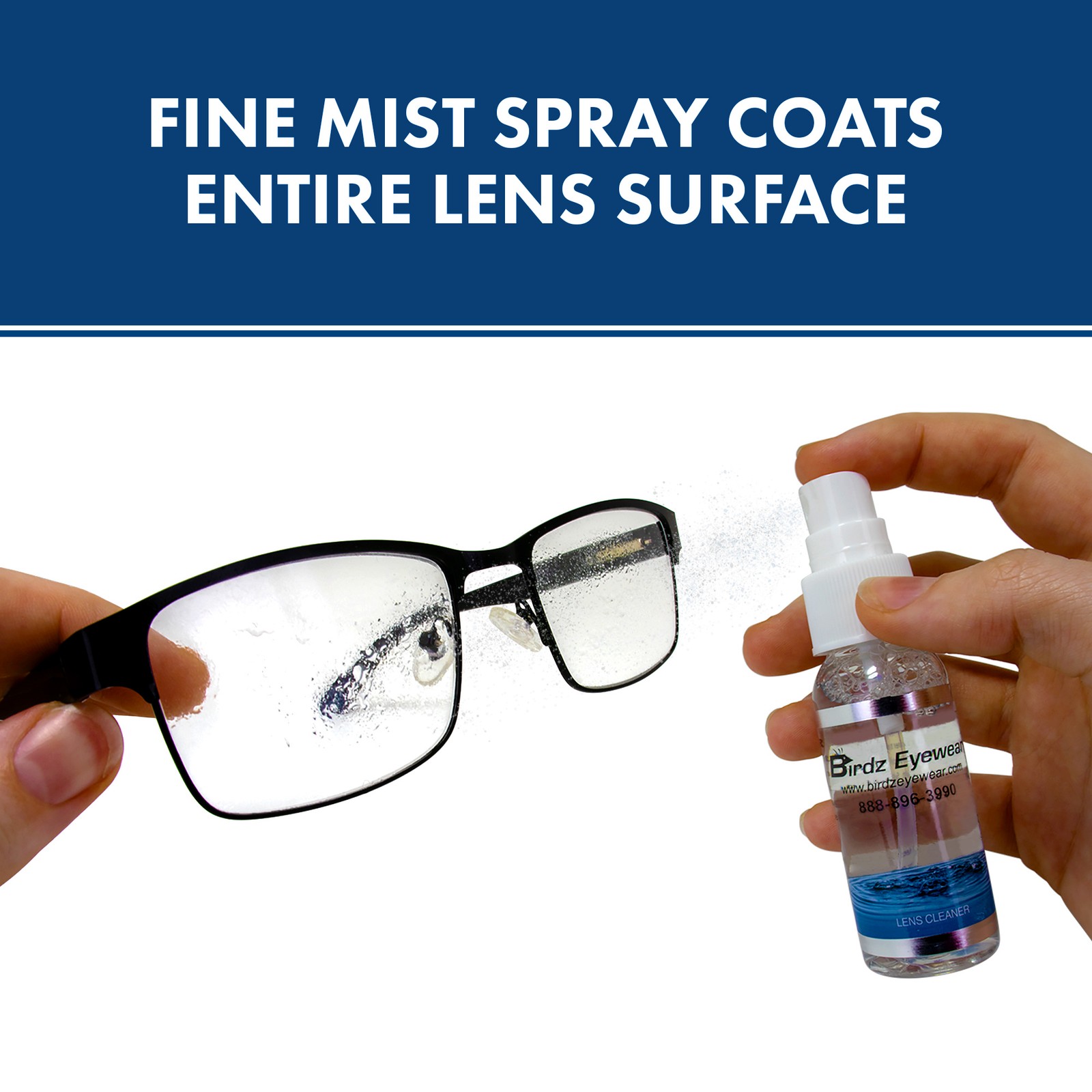 BIRDZ Eyeglass Sunglass Lens Cleaner Cleaning & Repair Kit Spray Cloth Tool &