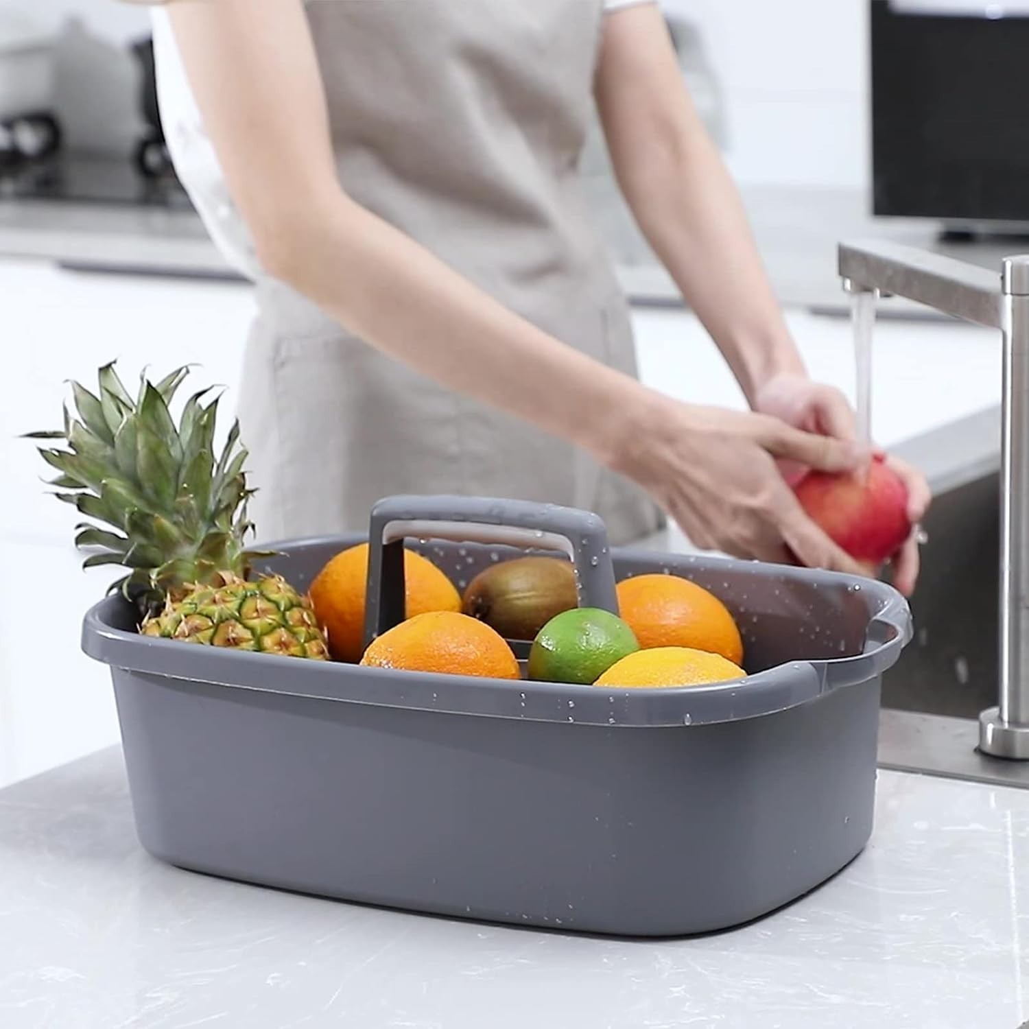 Durable Portable Cleaning Caddy – Stackable Plastic Organizer for Every Room