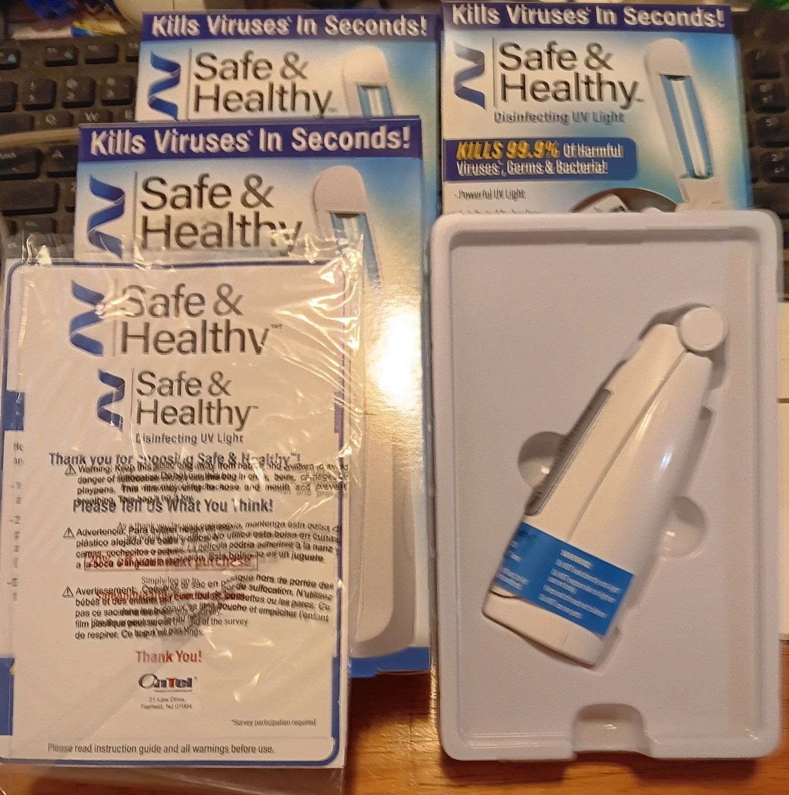 Hospital Grade Sanitizing Wand Cleans 99.9% bacteria Virus Germ LOT DEAL 4 Total