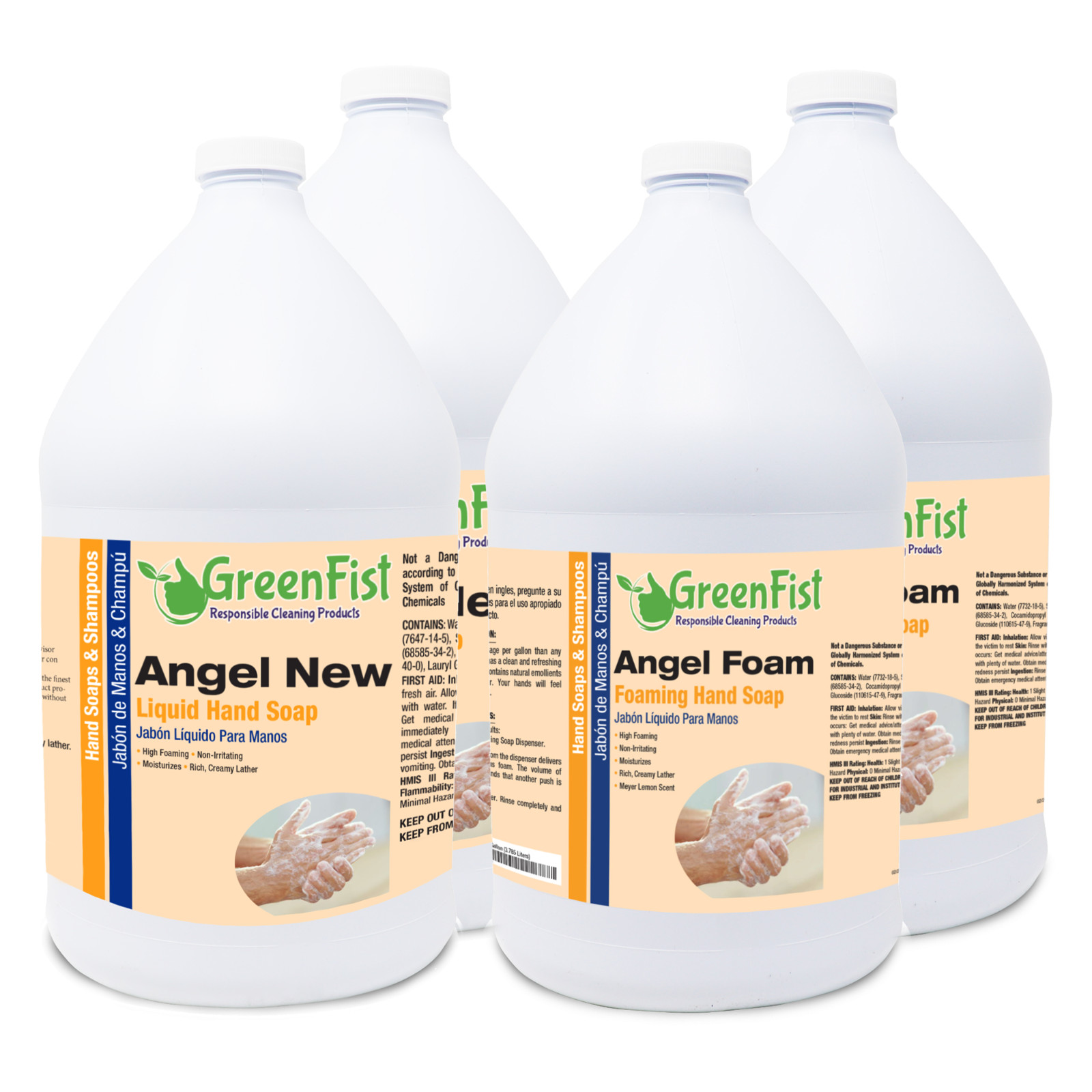 GreenFist Liquid + Foam Hand Soap Angel New + Angel Foam Refill (2X1G + 2X1G)