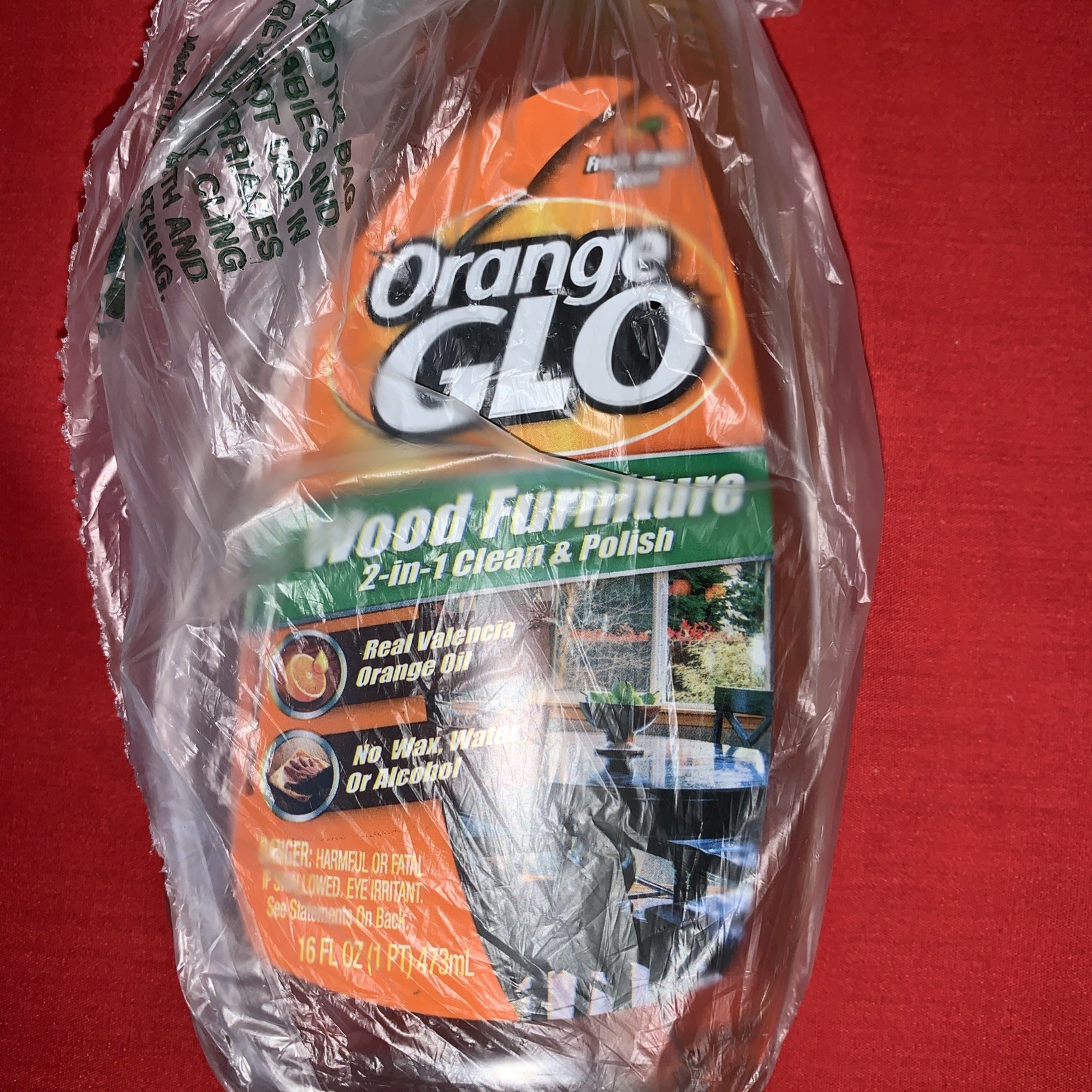 Orange GLO Wood Furniture 2-in-1 Clean and Polish, Orange Scent, 16 Fl. Oz.