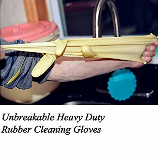 Tsyware 12 Gloves 6 Pairs Unbreakable Heavy Duty Kitchen Rubber Cleaning Gloves