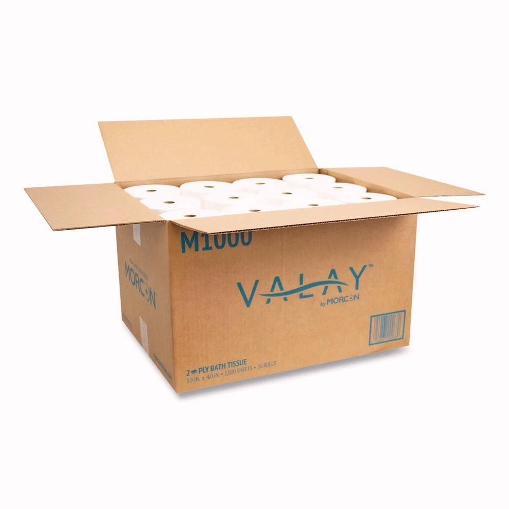 Morcon Paper M1000 2-Ply Septic Safe Small Core Bath Tissue – White (36/CT) New