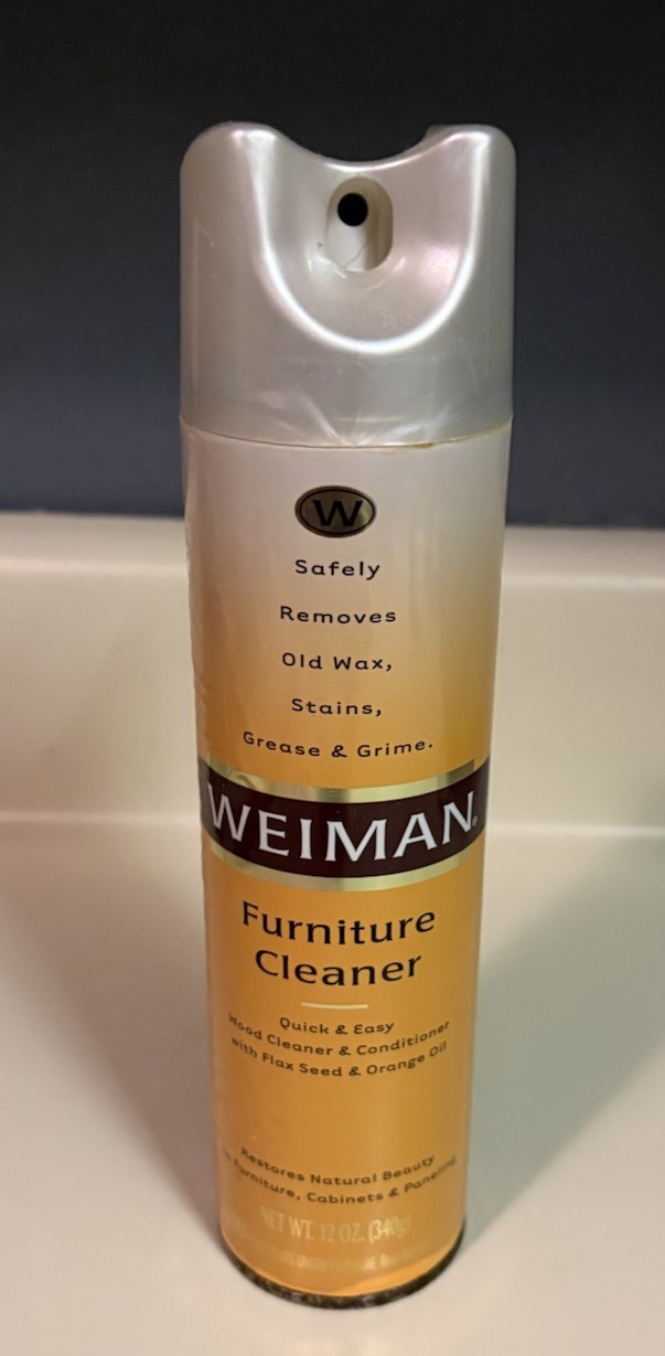 Vtg Weiman Furniture Cleaner Aerosol Spray Can 12oz 90%full, Discontinued