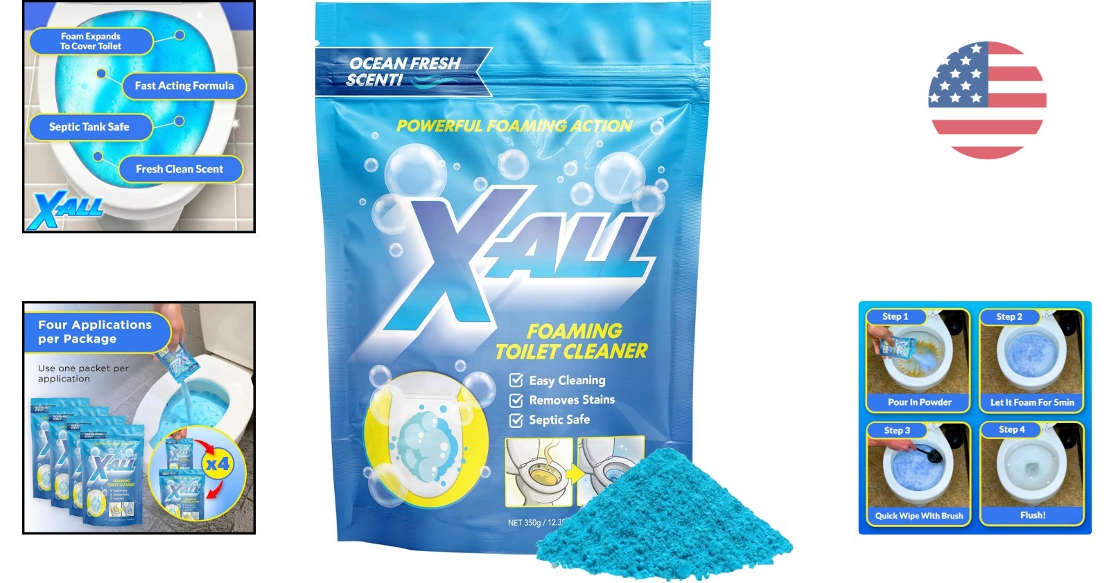 Self-Activating Foaming Toilet Cleaner – Fights Stains & Limescale Effortlessly!