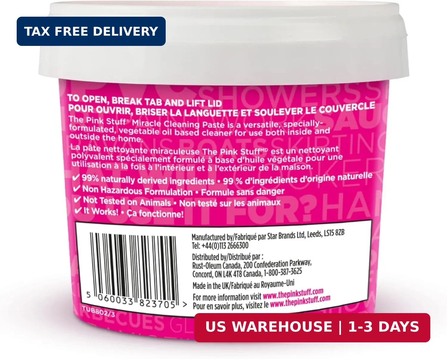 Stardrops The Pink Stuff Cleaning Paste 500g, Multi Purpose Cleaner for Kitchen,