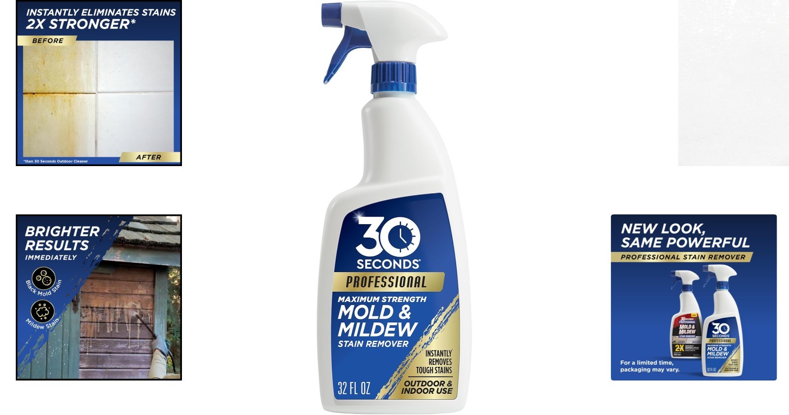 Pro Mold and Mildew Stain Remover – 32 Oz Ready To Use Indoor/Outdoor Cleaner