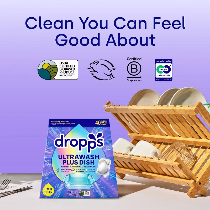 Dish UltraWash Plus Biobased Detergent Pods – Lemon Citrus – 16.93oz/40ct