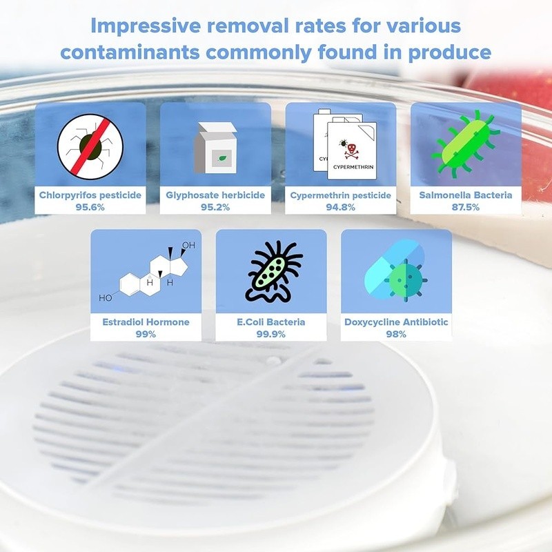 Portable Fruit Vegetable Cleaner Electrolysis Wash Deep Clean Freshness New