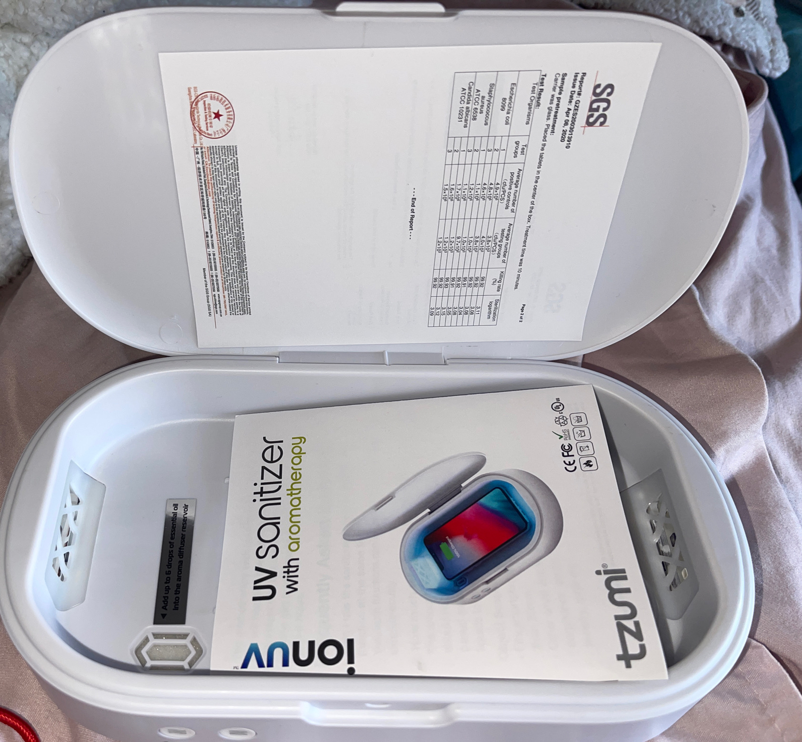 uv light sanitizer box