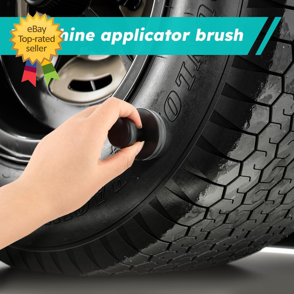 2 Pack Auto Detail Brushes Tire Shine Applicator Brush Automotive Tire Dressing