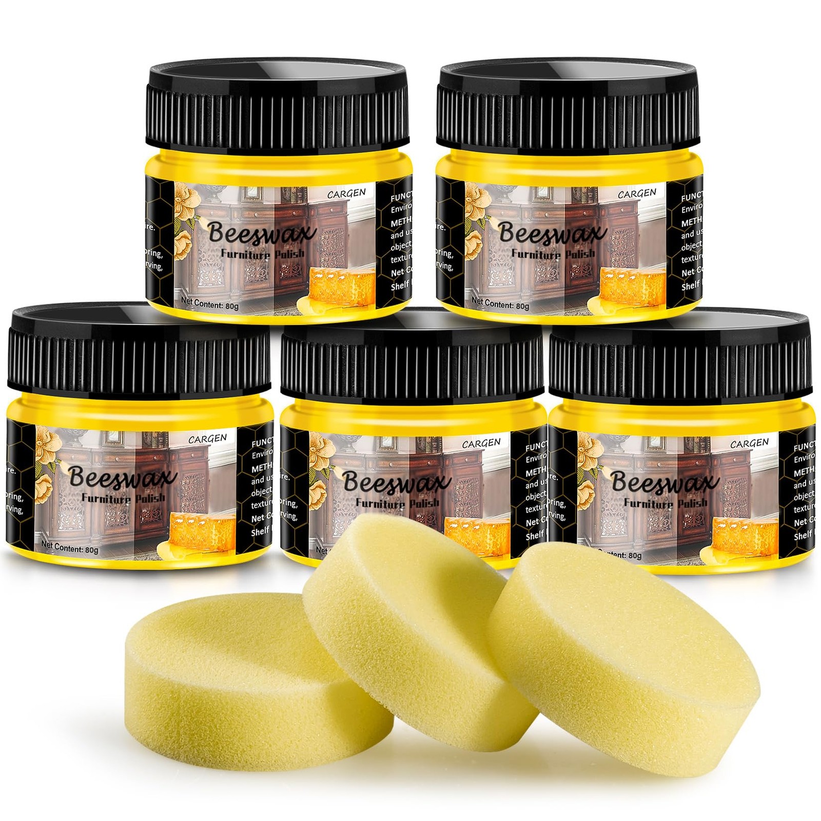 Beeswax Furniture Polish, Wood Seasoning Beeswax for Furniture Wood Wax for D…