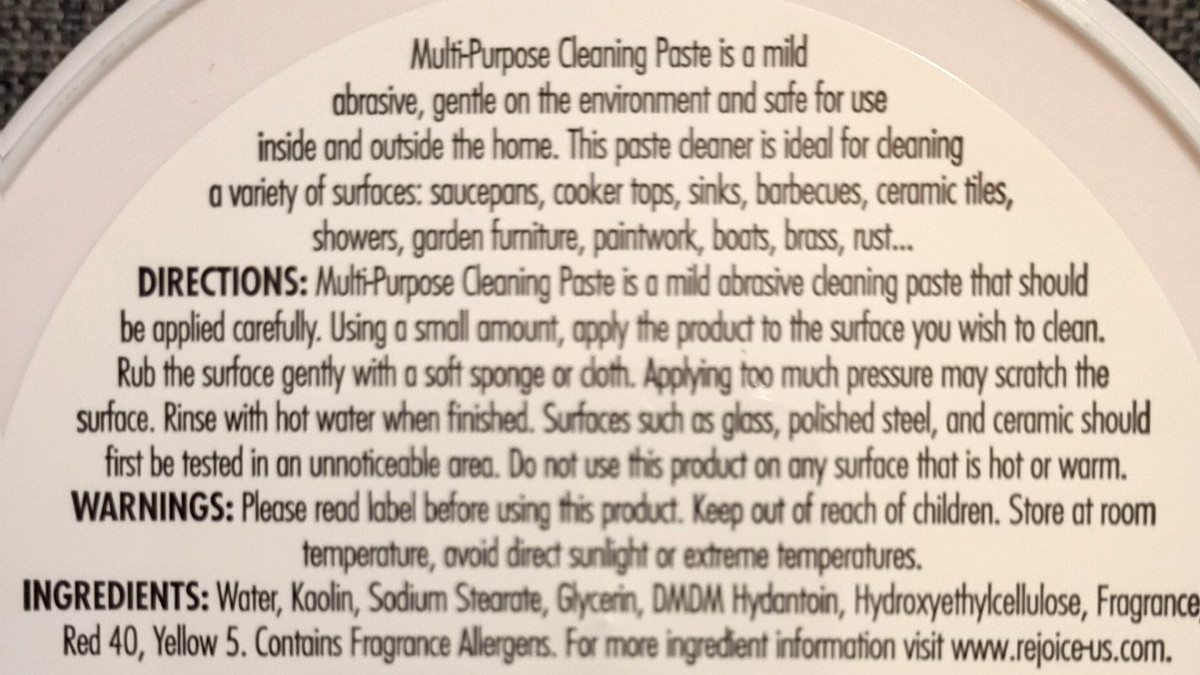 Multi-Purpose Cleaning Paste Home Kitchen Bathroom Laundry Supplies 6oz (3 Pack)