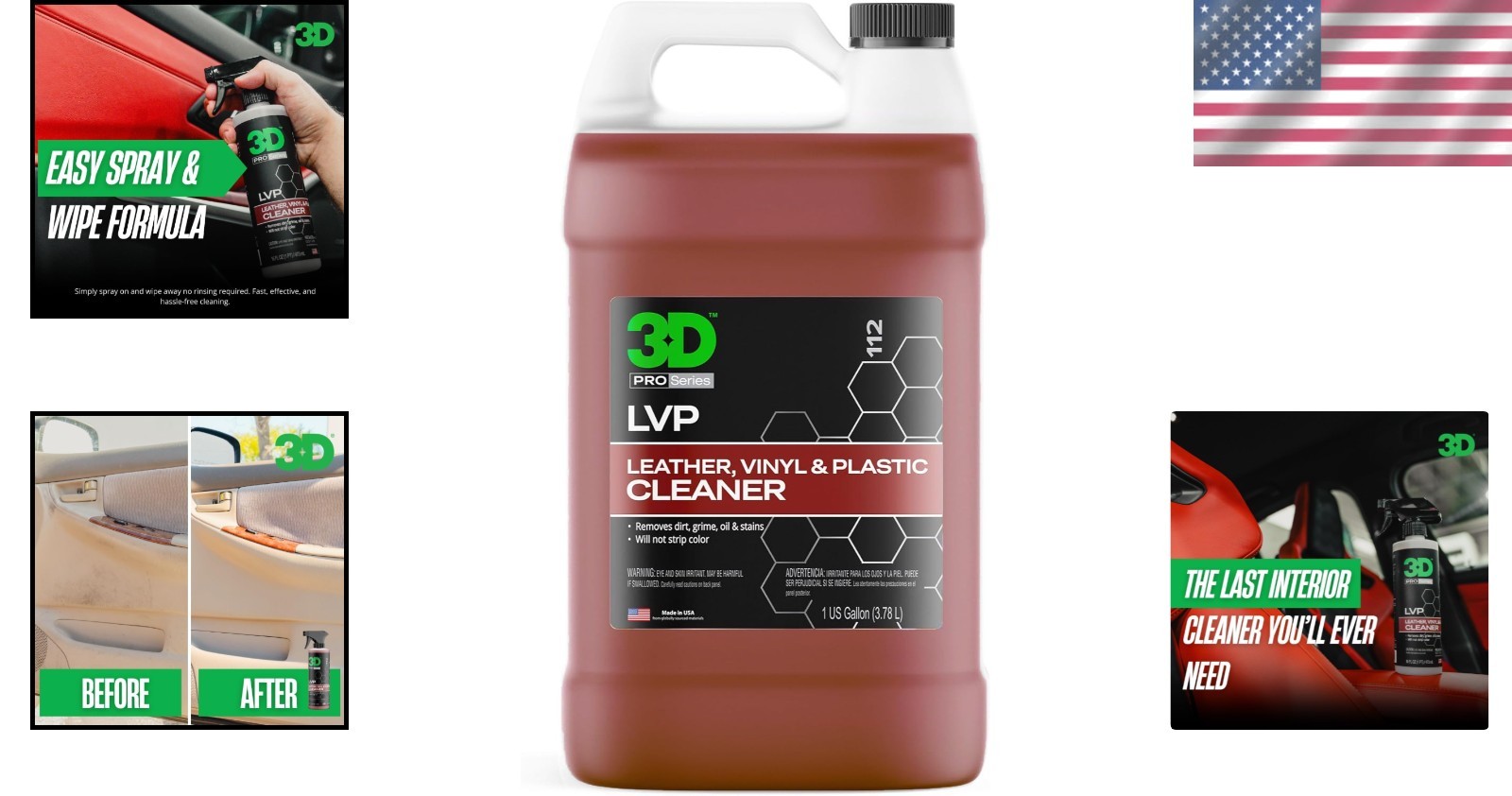 LVP Cleaner for Leather, Vinyl & Plastic – 128 Fl Oz