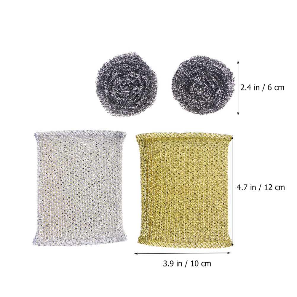 2 Sponges Kitchen Cleaning Supplies Stainless Steel Pan Scrubber Dishwashing