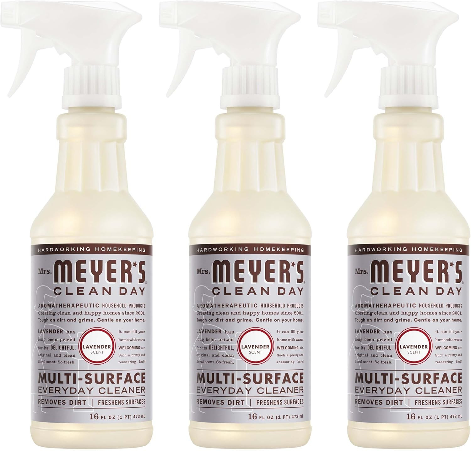 MRS. MEYER’S CLEAN DAY Multi-Surface Everyday Cleaner, Lavender Scent, 16 Fl Oz
