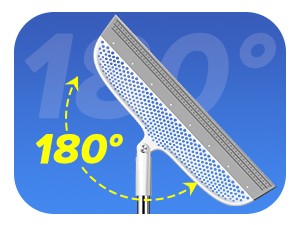 Silicone Floor Squeegee, 180° Rotating Air Broom, Squeegee for Floor with a Long