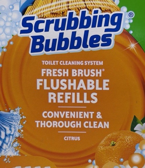 Scrubbing Bubbles Fresh Brush Toilet Cleaning System Citrus 20 Flushable Refill.