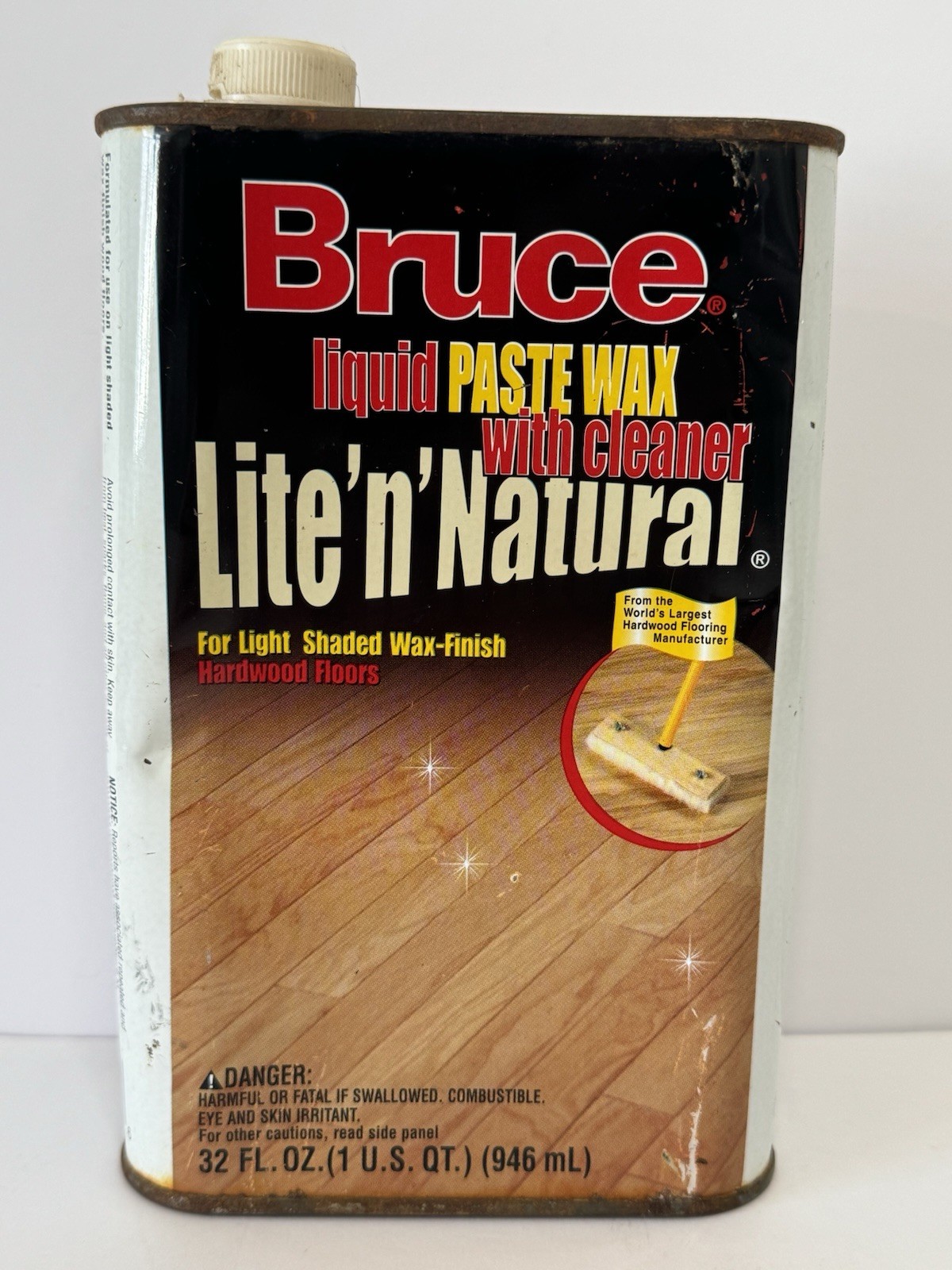 Bruce Lite ‘n’ Natural Liquid Paste Wax Light Shaded Wax Finished Floors, DISCON