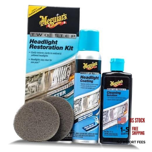 Meguiar’s Two Step Car Headlight Restoration Kit, 2- Step Headlight Kit
